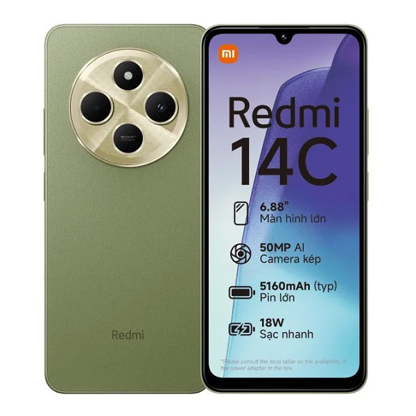 گوشی شیائومی Xiaomi Redmi 14C 2568 فروشگاه اینترنتی گوگل کالا رنگ لجنی